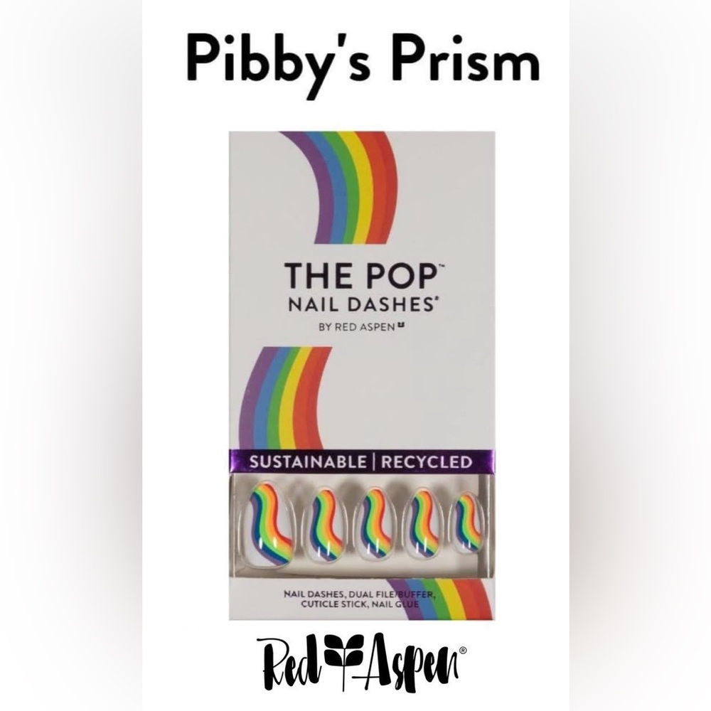 Red Aspen The Pop Nail Dashes Pibby’s Prism Rainbow Pride Nails Press On b2